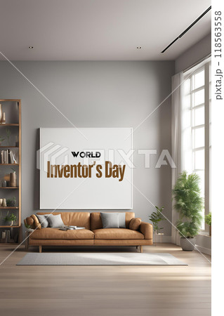 World Inventor's Day Poster on Modern House Wall 118563558
