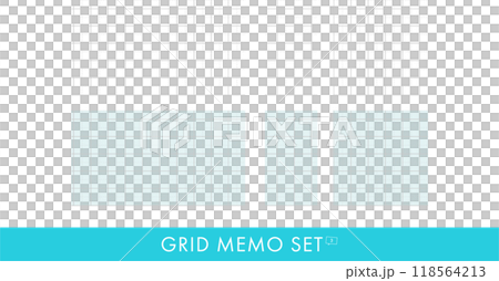 Simple graph paper memo set with white and light blue background 118564213