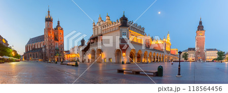 Basilica of St Mary, Cloth Hall, Town Hall Tower, Krakow, Poland 118564456