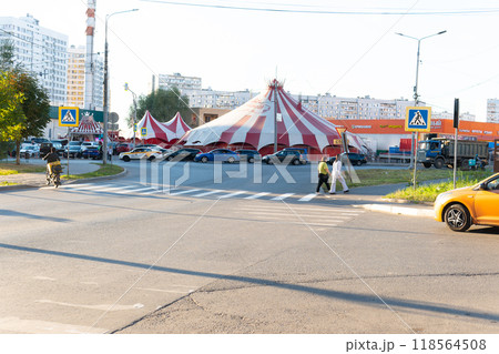 fair clown fun amusement colorful background circus festival show tent entertainment fair clown fun amusement colorful background circus festival show tent entertainment 118564508