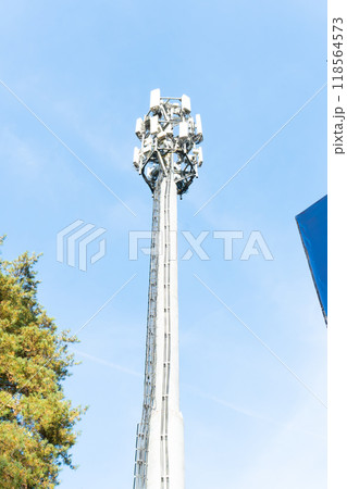 cell communication cellular technology mobile blue global metal sky signal network equipment 118564573