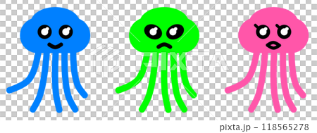 Illustration of an alien visiting from extraterrestrial space 118565278