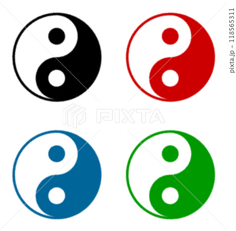 丸い太極図のイラスト 丸い太極図のイラスト 118565311