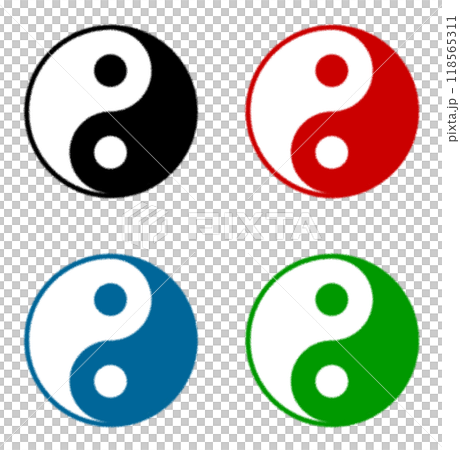 丸い太極図のイラスト 丸い太極図のイラスト 118565311