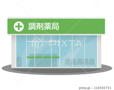 ドラッグストアのイラスト ドラッグストアのイラスト 118565731