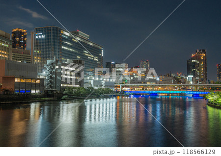 大阪天満橋夜景 川崎橋からの眺め 大阪天満橋夜景 川崎橋からの眺め 118566129