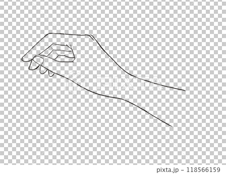 Illustration of a hand pinching Illustration of a hand pinching 118566159