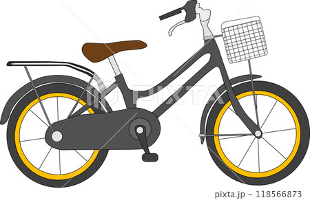 黒色のシンプルなママチャリ 118566873