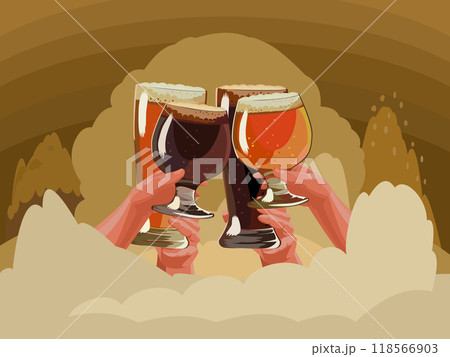 ビールで乾杯 118566903