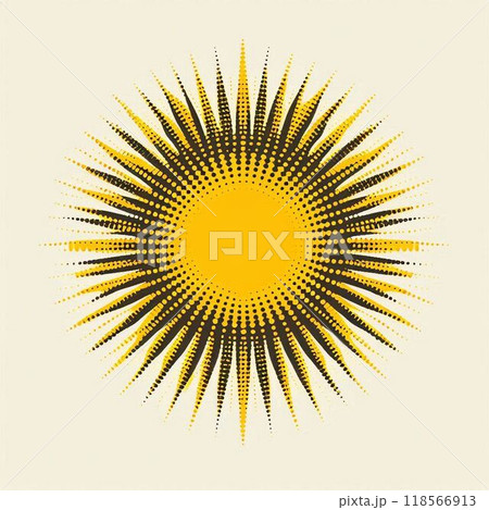 金色に輝く集中線の背景イラスト素材 118566913