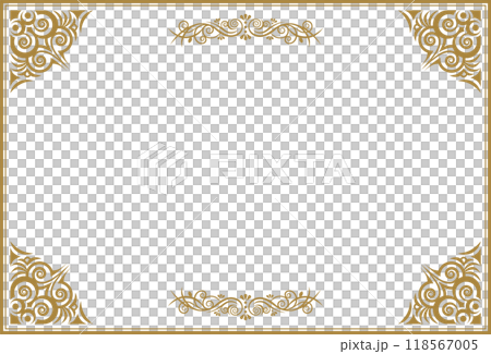 Classic, elegant and gorgeous decorative frame, gold and red Classic, elegant and gorgeous decorative frame, gold and red 118567005