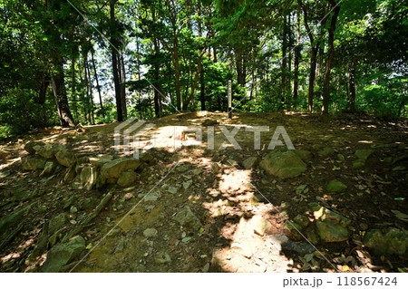 天下分け目の天王山「山崎城」の曲輪と残石垣・眺望 天下分け目の天王山「山崎城」の曲輪と残石垣・眺望 118567424