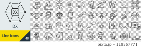 DXに関するアイコンセット DXに関するアイコンセット 118567771