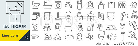 バスルームに関するアイコンセット 118567775