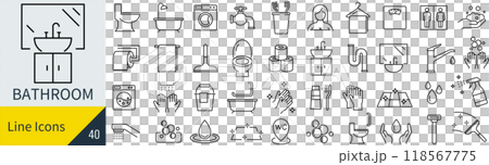 バスルームに関するアイコンセット 118567775