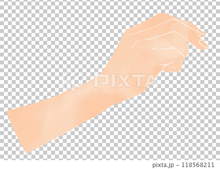 一隻手做出捏動作的插圖 118568211