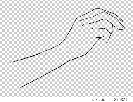 つまむ動作をする手のイラスト 118568213