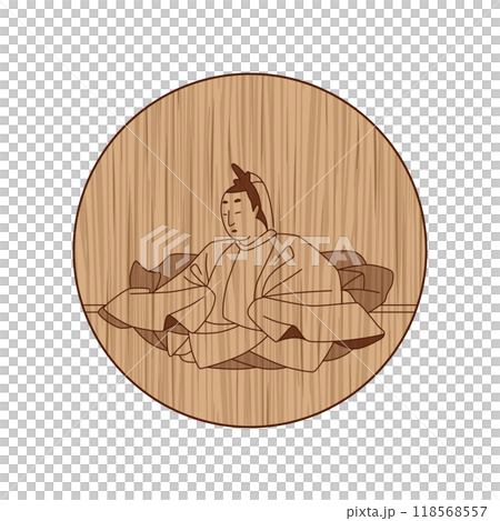 Wooden carving of the 100 poems by Emperor Tenchi 118568557
