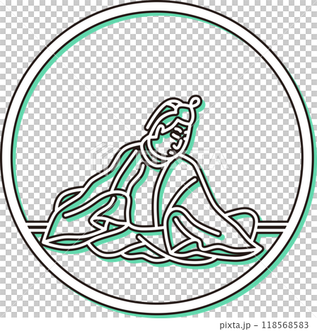 彩色陰影圓形簡單百人一州中言家族 彩色陰影圓形簡單百人一州中言家族 118568583