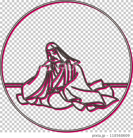 Color shadow circular Hyakunin Isshu - Semimaru Color shadow circular Hyakunin Isshu - Semimaru 118568609