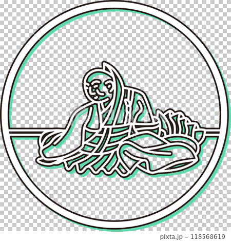 彩色陰影圓形簡單百人一書 by Sojo Hensho 118568619