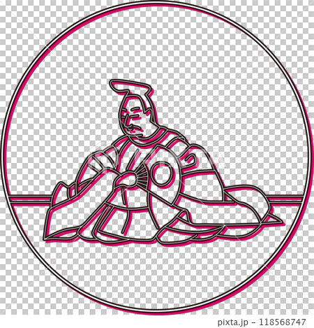 彩色陰影圓形百人一秀安秀文雅 118568747