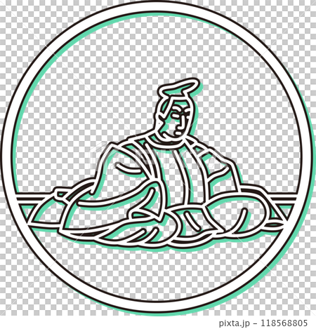 彩色陰影圓形簡約百人一州晴道烈樹 彩色陰影圓形簡約百人一州晴道烈樹 118568805