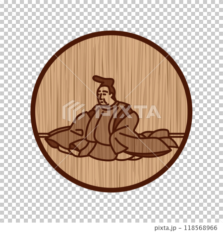 木雕圓形簡約百人一州清原元助 118568966