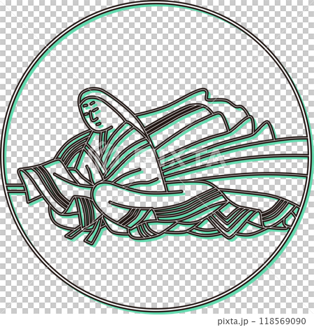 カラーシャドウ円形百人一首　赤染衛門 118569090