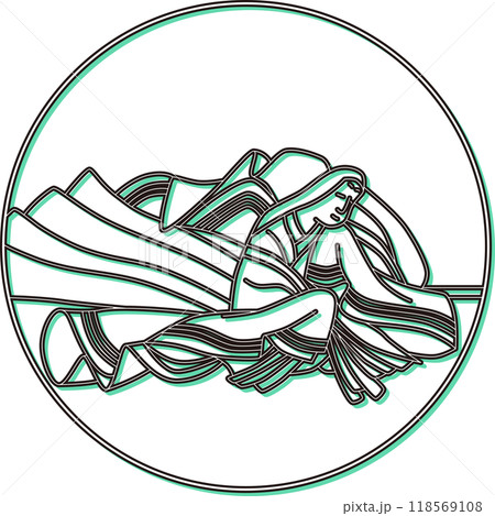 カラーシャドウ円形百人一首 清少納言 カラーシャドウ円形百人一首 清少納言 118569108