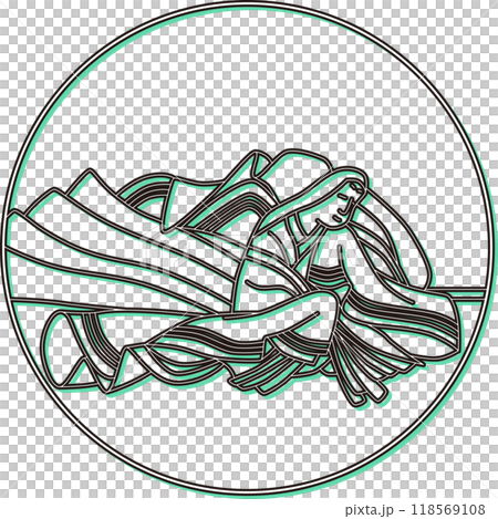 カラーシャドウ円形百人一首 清少納言 カラーシャドウ円形百人一首 清少納言 118569108