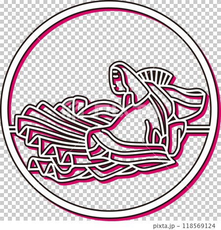 カラーシャドウ円形シンプル百人一首 相模 カラーシャドウ円形シンプル百人一首 相模 118569124