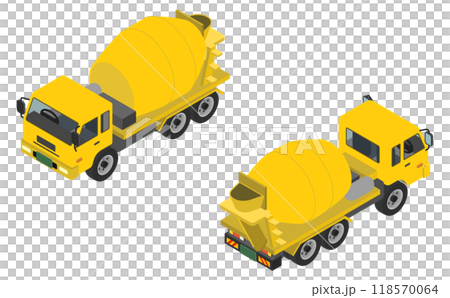 等距插圖：攪拌車 118570064