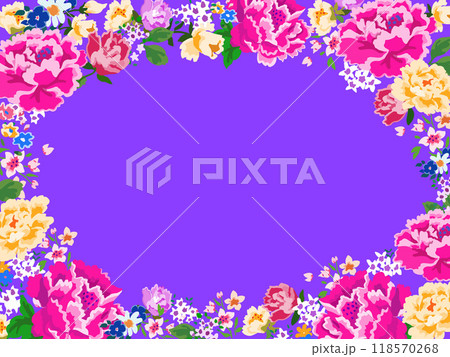 台湾花布フレーム＿紫 118570268