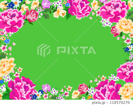 台湾花布フレーム_黄緑 台湾花布フレーム_黄緑 118570270