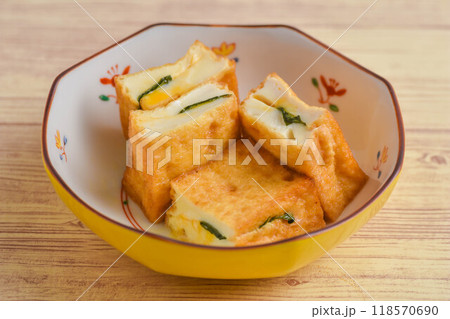 厚揚げの大葉チーズ焼き 厚揚げの大葉チーズ焼き 118570690