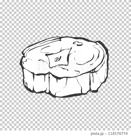 ラムネックの手描き筆絵風イラスト ラムネックの手描き筆絵風イラスト 118570774