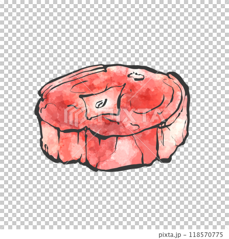 羊脖子手繪畫筆繪畫風格插畫 羊脖子手繪畫筆繪畫風格插畫 118570775