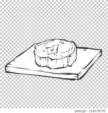 羊脖子手繪畫筆繪畫風格插畫 羊脖子手繪畫筆繪畫風格插畫 118570776