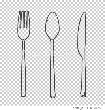 餐具鋼筆畫卡通 118570788