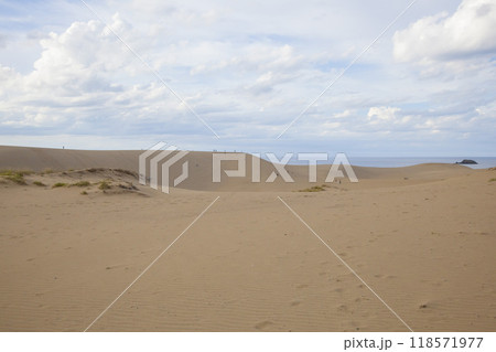 秋の鳥取砂丘の風景 鳥取県 鳥取砂丘 118571977