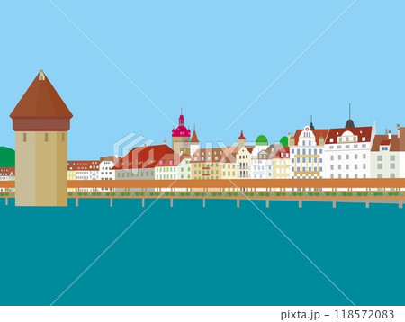 ルツェルン luzern カぺル橋 スイス ルツェルン luzern カぺル橋 スイス 118572083