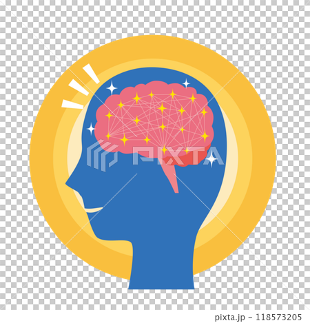 脳が活性化するイメージイラスト 脳が活性化するイメージイラスト 118573205