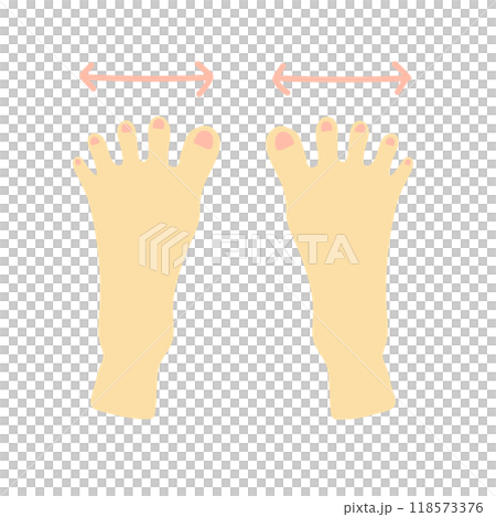 足の指を広げているイラスト 足の指を広げているイラスト 118573376