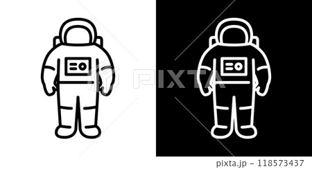 宇宙飛行士のシンプルなラインアイコン 118573437