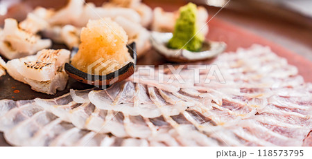 伝助穴子 ( でんすけ あなご )の 刺身 と 焼き霜造り 【 明石 淡路島 の 名物料理 】 伝助穴子 ( でんすけ あなご )の 刺身 と 焼き霜造り 【 明石 淡路島 の 名物料理 】 118573795