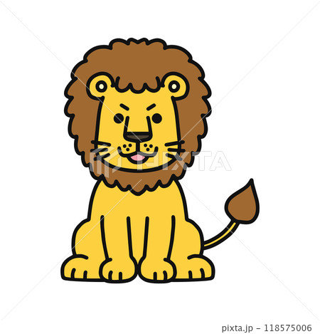 かわいいライオン　動物 118575006