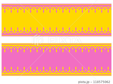インド風の飾り罫セット。ベクターデータ。 118575062