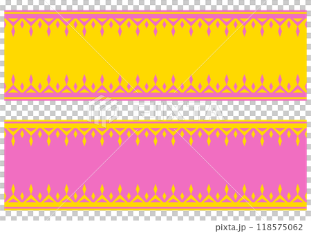 インド風の飾り罫セット。ベクターデータ。 118575062