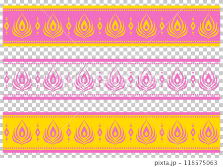 Indian style decorative border set. Vector data. 118575063